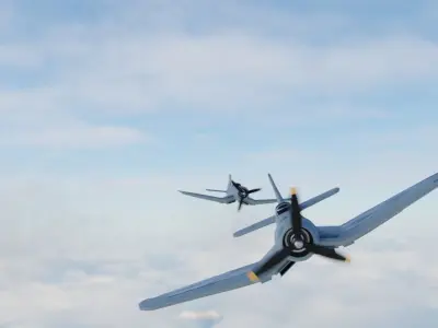 Corsair plane 3D model