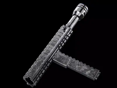 Module tactic stock muzzle industrial style 3D model