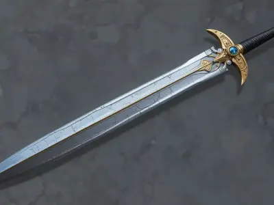 Sword 3D Model Stylized Fantasy Weapon Game Ready 3D model