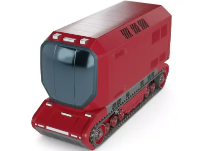 Ice Resurfacing Machine 3D model 2
