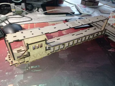 Wooden Locomotive Puzzle Laser Cut DIY Model 3D print model