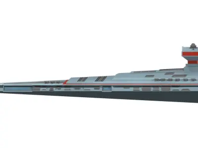 Low-poly spaceship star wars destroyer Low-poly 3D model