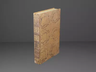 Old Martial Arts Book textured Low-poly 3D model