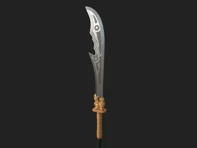 Cresent Blade Type A Low-poly 3D model