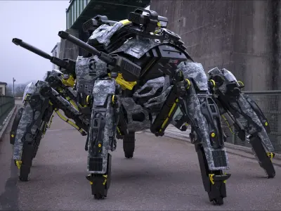 Scifi Spider Tank 3D model