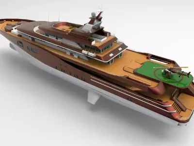 Oceanco super yacht 3D model