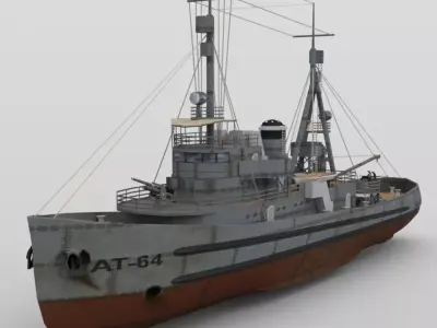 USS Najavo in multiple formats 3D model