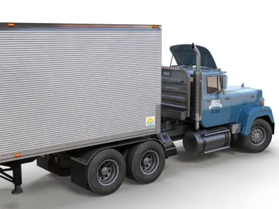 SuperLiner dryvan truck Low-poly 3D model