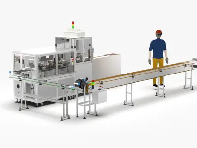 Automatic Candy Processing and Packaging Line 3D model purchase