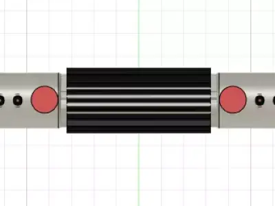 Exar Kun Lightsaber Free 3D print model