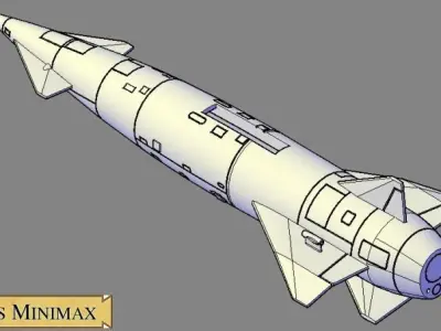 Avro Blue Steel Vulcan variant with folded fin 3D print model