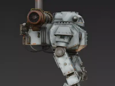 Ironclad Steam Walker 3D Model Low-poly 3D model