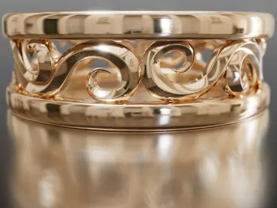 Ornate Bracelet Intricate Patterns Design for printing 3D print model