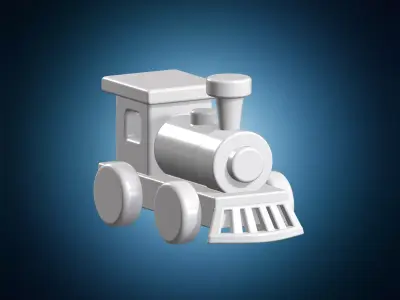 Toy Wooden Train 3D Print Model 3D print model