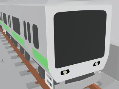 Japanese subway train 3D model