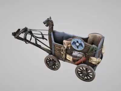 Viking character T-POSE 3D model Low-poly 3D model