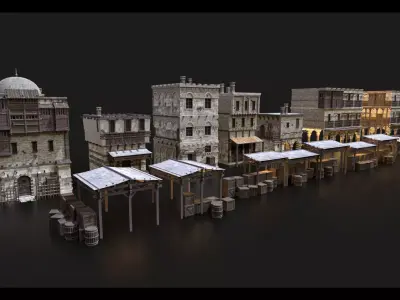 Medieval Modular Buildings  Vol 02 3D model