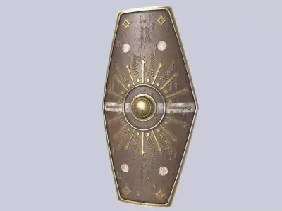 Scutum Low-poly 3D model