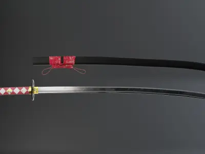 Katana Ronin Red 3D model