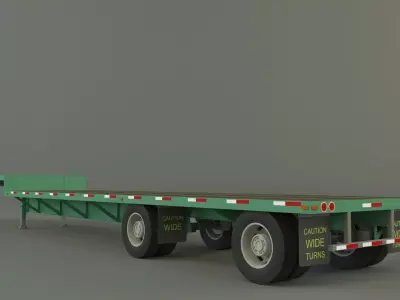 Dropdeck trailer 3D model