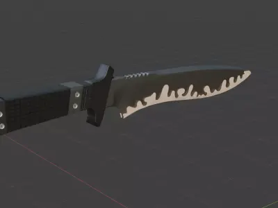 melee weapon Classic Knife Low-poly 3D model