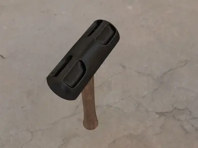 Short sledgehammer 3D model