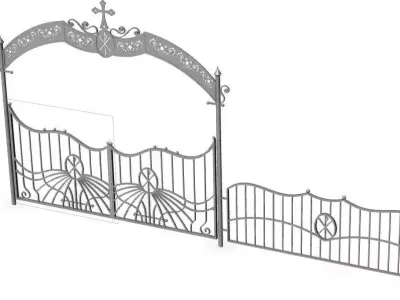 Saints door and gate  3D model