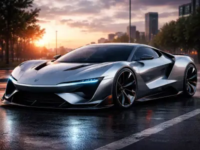 Futuristic Hypercar 3D Model this car is very good looking  3D print model