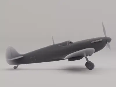 Supermarine Spitfire Mk IIa Fighter United Kingdom WWII 1936 3D print model