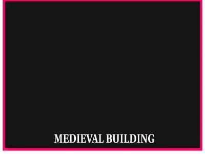 Medieval Low Poly Building  Castle Wooden Village Stone House 10 Low-poly 3D model