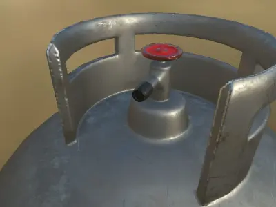 Gas Tank Low-poly 3D model shop