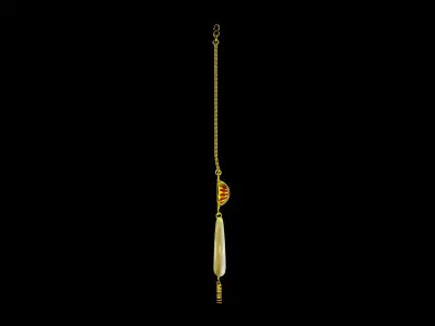 Gold Maang- Tikka Low-poly 3D model