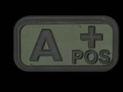 Blood Group Patches Low-poly 3D model