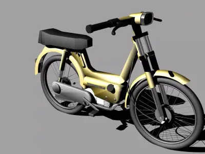 Vespino gold motorcycle 3D model