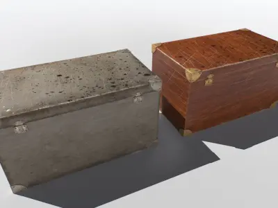 Old trunk Low-poly 3D model