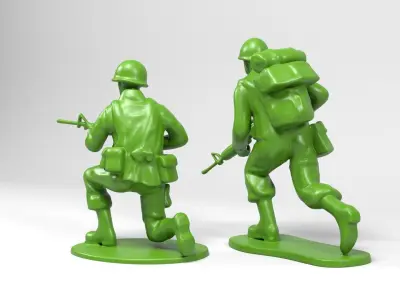 Plastic soldiers figures 3D print model