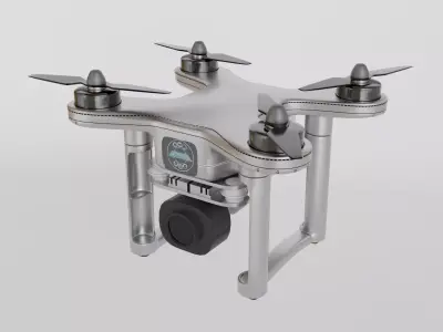 Futuristic Scfi Drone Low-poly 3D model