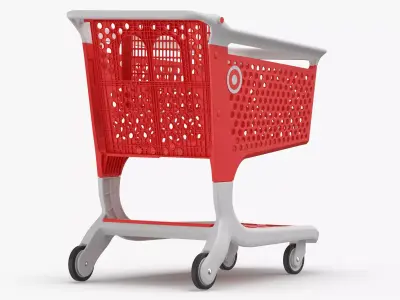 Plastic Shopping Cart 01 3D model