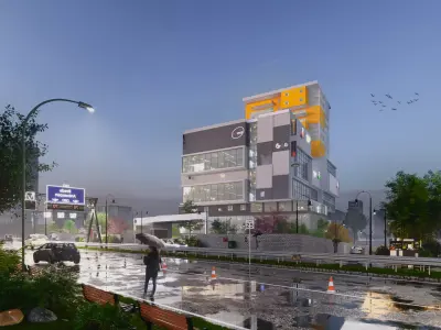 Modern Mixed-Use Urban Tower    3D model