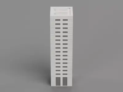 Paper Skyscraper V6 Low-poly 3D model