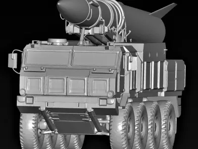 Military Missile Truck static model 3D print model