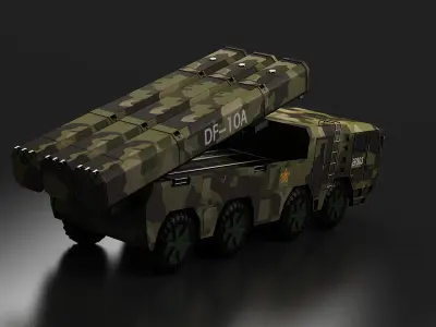 Chinese Second Artillery Long Sword Cruise Dongfeng missile 3D model