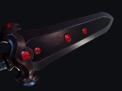 Vampiric Dagger Low-poly 3D model