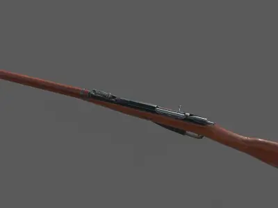 Mosin Rifle Low-poly 3D model get