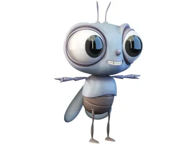 Cartoon Fly Character 3D model
