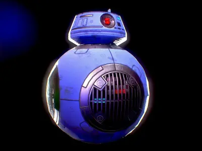 Star Wars Droid BB-9E Low-poly 3D model