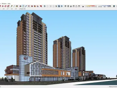 Sketchup Commercial Complex NN3 3D model