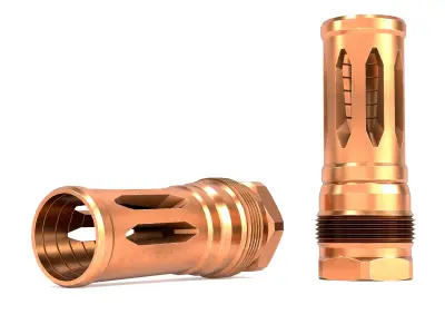 Rearden MFG R2C Heat Treat Flash Hider Low-poly 3D model