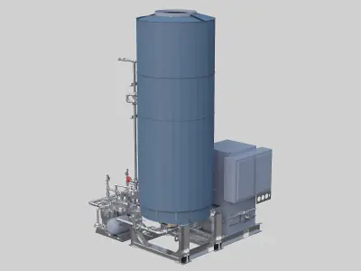 Steam generator boiler 3D model