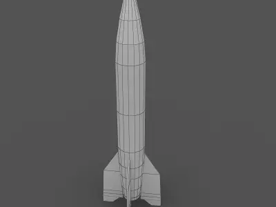 V2 Rocket Missile 3D model